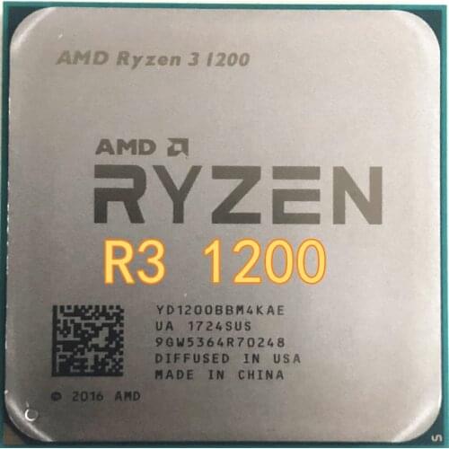 AMD Ryzen 3 1200 R3 1200 3.1 GHz Quad-Core Quad-Thread CPU Processor YD1200BBM4KAE Socket AM4 1200