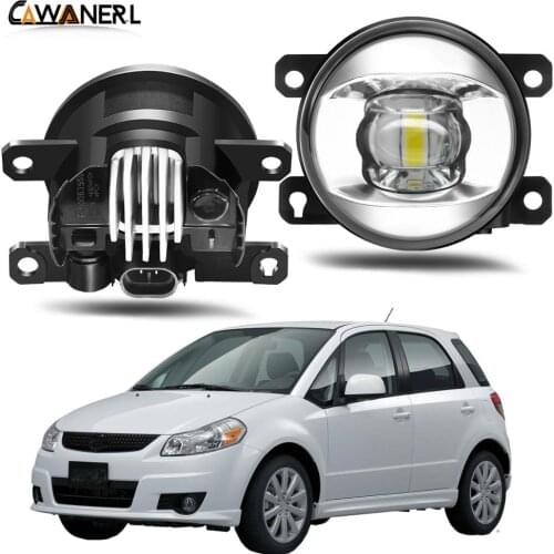 Fog Light Assembly For Suzuki SX4 (EY, GY) 2006-2014 Car Front Bumper LED Lens Fog Lamp Daytime Running Light 30W 8000LM 12V