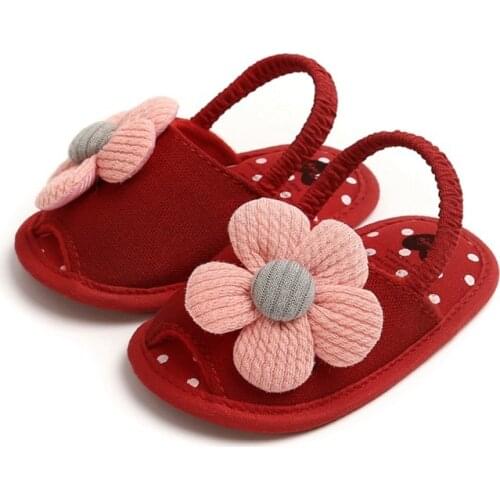 Summer Baby Boys Girls Sandals Cute Flower Breathable Anti-Slip Shoe Toddler Soft Soled First Walkers Casual Shoes 12
