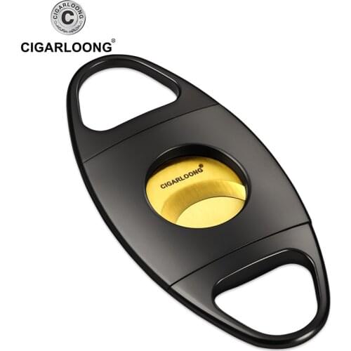 CIGARLOONG cigar scissors metal stainless steel portable double-edge thickening cigar cutter CC-3041