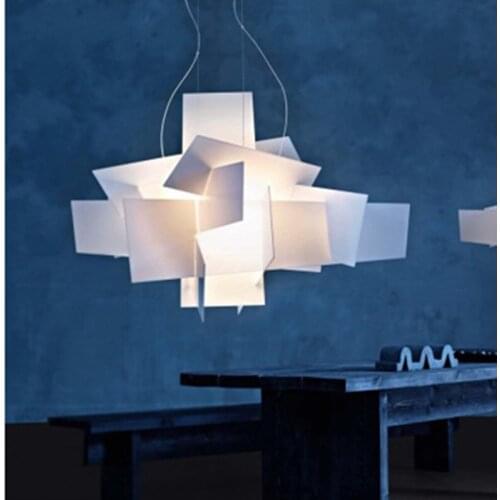 Nordic Stack Acrylic Design Big Bang Pendant Lights Creative Art Parlor Kitchen Dining Table Hanging Lamp Fixtures