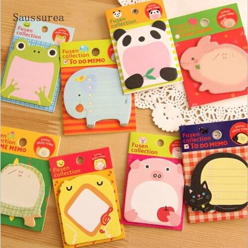 Kawaii Sticker Animal Shape Sticky Notes Cute NoteBook Cartoon N Times Post Notepad Student Office School Supplies Stationery