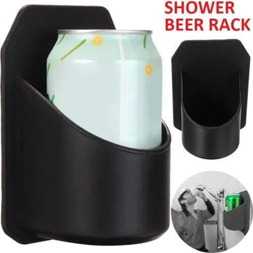 Shower Beer Rack Bathtub Seamless Paste Bathroom Wine Beer Beverage Rack Portable Shower Drink Cup Holder