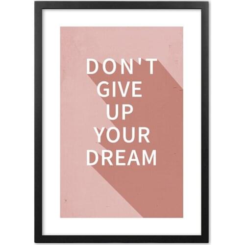 Typesetting Don't Given Up Your Dream Quotes Wall Art Paper Painting Landscape Wall Pictures For Living Room Decor