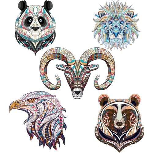 Unique Paper Animal Jigsaw Puzzle Panda Lion Eagle Bear Shaped Paper Educational Puzzle Game Gift For Adults Children