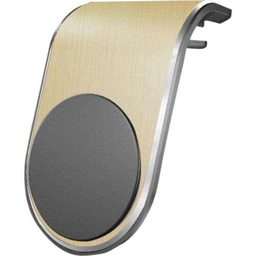 Universal Golden Car Phone Holder Magnetic Air Vent Mount, 360 Degree Rotate, Portable