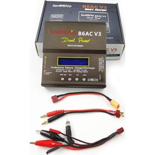 US/EU/UK/AU/JP Plug 80W B6AC V3 Smart Digital Balance Charger for RC Aircraft Model NiMH NiCD LiHV Li-ion Battery Pack Charger