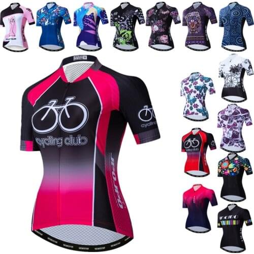High Quality Womens Cycling Jersey Tops Summer Mountain Bike Jersey Ladies Bicycle Clothing Pro Cycling Shirt Maillot Ciclismo