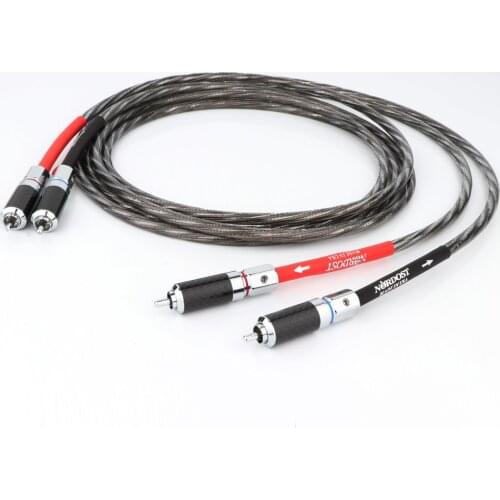 High quality Nordost Odin Interconnect RCA Audio cable ,wire with carbon fiber RCA connector plug