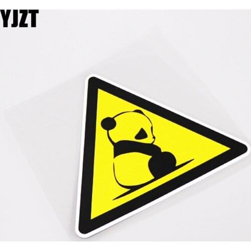 YJZT 12.5CM*10.3CM Funny Car Styling Animal Panda Car Sticker Decal PVC Graphical 13-0947