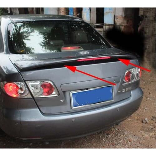 Factory Style Spoiler Wing ABS for 2003-2008 MAZDA 6 4DR Sedan Spoilers LED Light Wing C 1PCS
