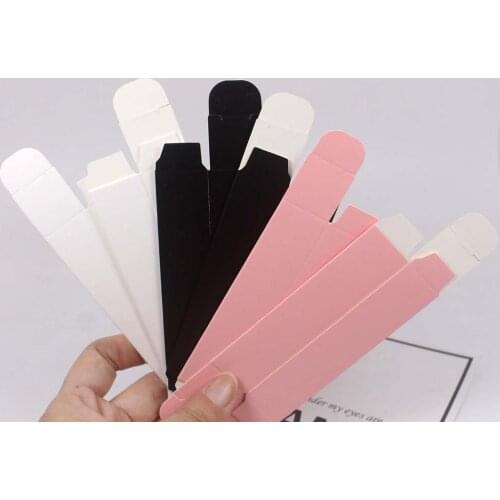10pcs Cosmetic Packaging Paper Box 22*22*92mm, Matte Pink/black/white Boxes for Lip Gloss Tube