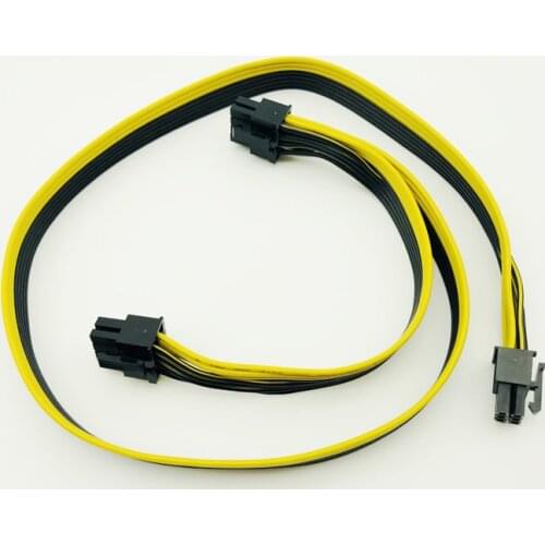 10Pcs Modular PSU Power Supply Cables PCI e Molex 6pin to 2 PCI-e 8 pin 6+2pin PCI Express Internal Splitter Ribbon Miner Cable