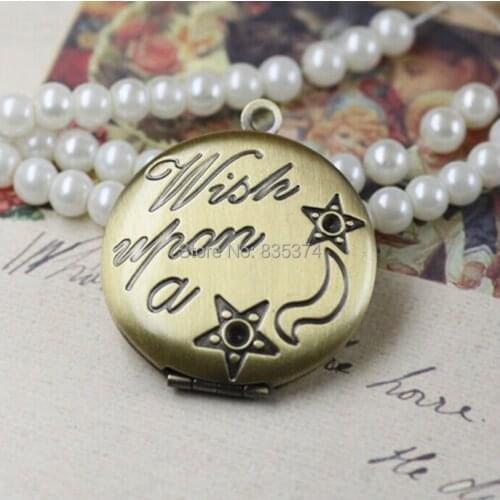 100pcs ANTIQUE BRONZE 25mm Round Charm & Pendant Photo Locket Frame Findings & Settings for DIY Necklace Jewelry Making