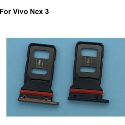 2PCS For Vivo Nex 3 New Tested Good Sim Card Holder Tray Card Slot For Vivo Nex3 Sim Card Holder Replacement Parts