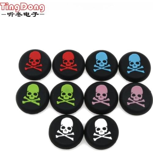 2pcs Skull Thumb Stick Grips Cap Gamepad Joystick Cover Case For Sony PlayStation 3 4 PS3 PS4 Xbox One 360 Controller ThumbStick
