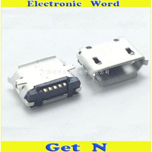 2000pcs 5P SMD Micro USB Port Female Socket for DIY Accessories Phone 5Pins Micro USB Charging Connectors Jacks
