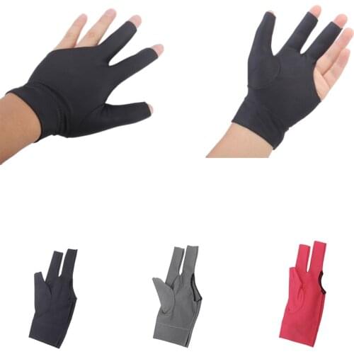 3Pcs Soft Professional Billiard Snooker Glove Pool Cue Left Hand Open Three Finger Glove Accessory
