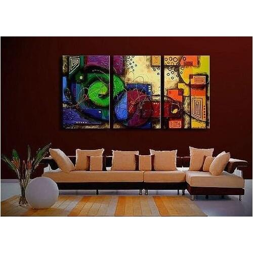 3 Piece Hand painted Canvas Painting Modern Abstract Oil Paintings on Canvas Wall Pictures for BedRoom