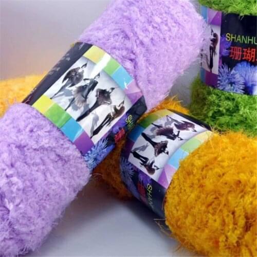 5 PCs Coral Otter Fluffy Line Phoenix Down Long Fur Velvet Line Childrens Coat Hand-made Stick Needle Thick Wool