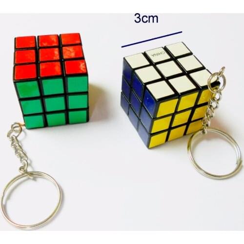 60 Mini magic Cubes Key chain 3cm 117 KIDS Party Favor Pinata Toy giveaways regalo souvenirs gadget back to school cadeau regalo