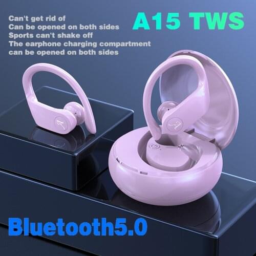 A15 TWS Music Headphones Bluetooth 5.0 Earpieces sport Waterproof earbuds Works on all Android iOS smartphone Wireless earphones