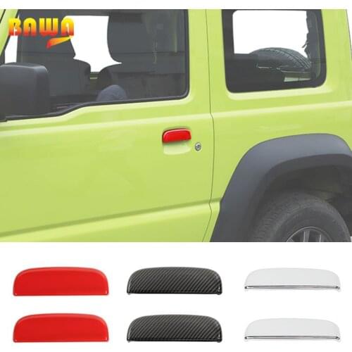 BAWA Car Sticker For Suzuki Jimny Car Exterior Door Handle Decor Cover Stickers Accessories For Suzuki Jimny JB74 2019-2021