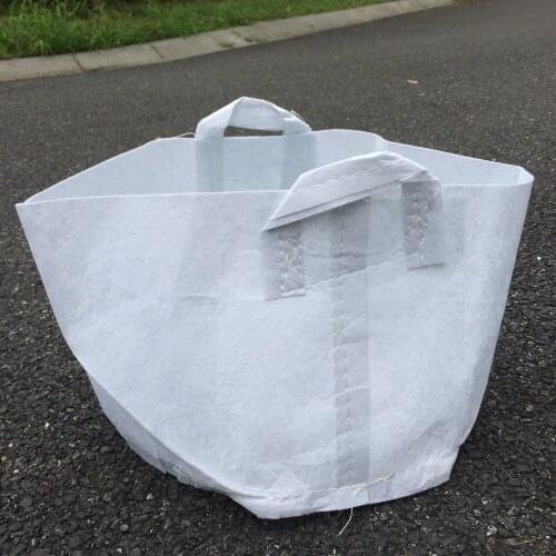 Pocketgarden Non-woven Fabric Pots Plant Pouch Root Container Grow Planter Bag Bio-degradable white 7 gallon 5