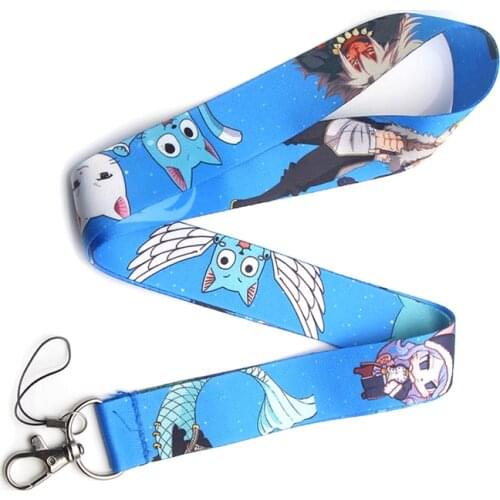 CA797 FAIRY TAIL Lanyards Cool Neck Strap Mobile Phone Keys ID Card Holder Lanyard For Keys DIY Hanging Rope Lanyards