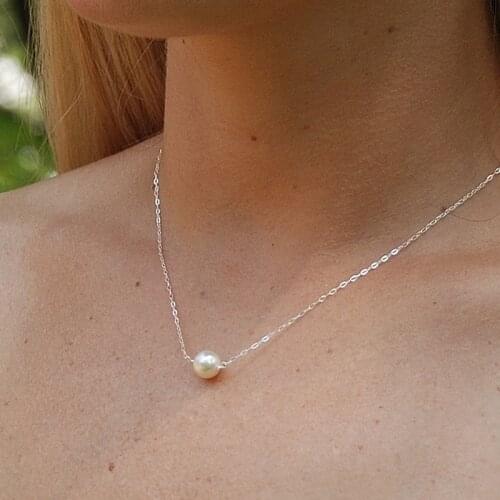 HebeDeer Trendy Girl Artificial Pearls Necklace Chain Women Silver Color TRENDY Necklaces Jewelry Lovers Collares Collier