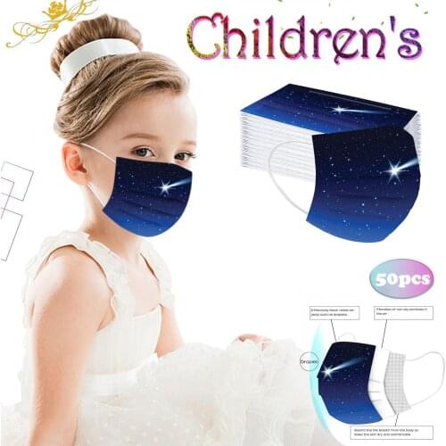 Child Kids Mask Disposable Face Mask Industrial 3Ply Ear Loop 50PC Mask Mouth Cover Protective Face Mask Fabric Mask For Face