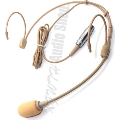 Xgwth Dual Ear Head Headset Headworn Condenser Microphone for AKG Samson Wireless Mini TA3F XLR 3Pin - Aviation Safety Plug