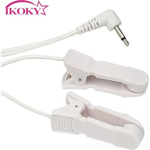 IKOKY Clitoris Clip Stimulator Nipple Clamps Sex Toys For Couples Nipple Flirting Toys Unisex Electric Shock Adult Products