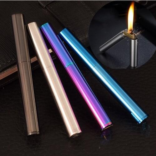 Special-Shaped Kerosene Lighter Mini Slender Cylindrical Pocket Cigarette Gasoline Lighters Smoking Gadgets Tourism Outside Tool