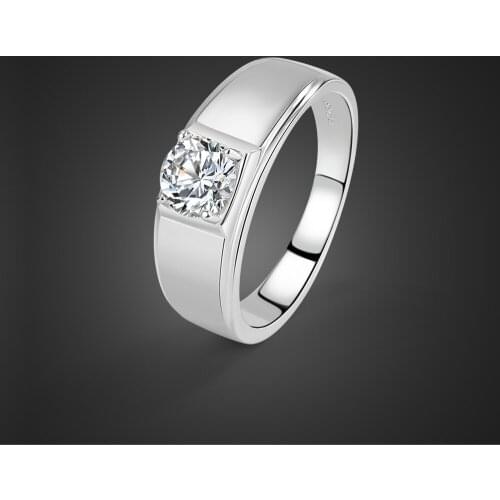 Luxury 100% 925 Sterling Silver Ring AAAAA Zircon Ring Punk Rock For Men & Women Wedding Rings Party Fine Jewelry Gift