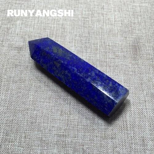 Lapis Lazuli Pillar Stripe Healing Wand 1 Pc High Quality Runyangshi ZQ01