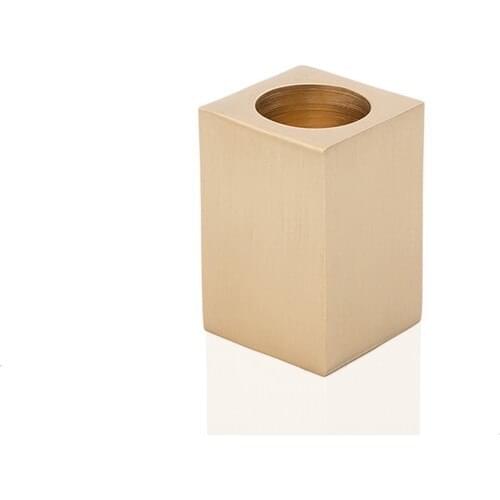 Lukrea Brass Square Candle Holder Cairo Small Size