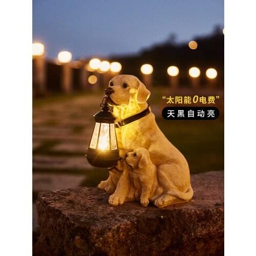 Solar energy courtyard Landscape layout Small night light Garden decoration lawn garden statue and solar led lantern