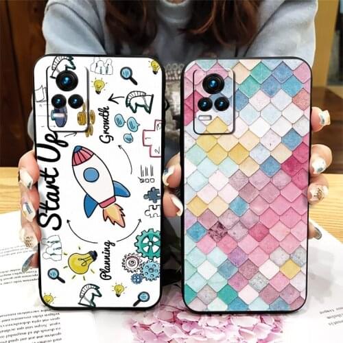 Cute Frosted Phone Case For VIVO V21E 4G/Y73 2021 Durable Original Silicone Soft Case Anti-knock TPU