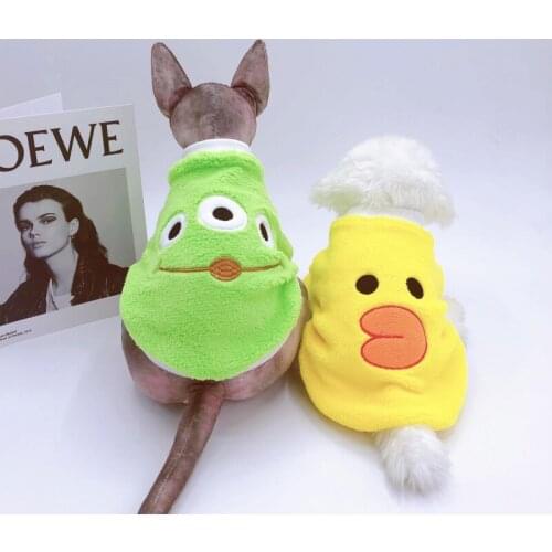 Cartoon Dog Clothes Winter Poodle Schnauzer Pug French Bulldog Clothing Ropa Perro Warm Pet Coat Outfit Dog Hoodie T-shirt