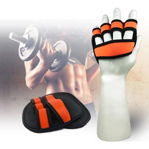 1 Pair Weight Lifting Gloves Sports Dumbbell Gym Fitness Workout Anti-slip Hand Palm Protection Gloves Body Building Training