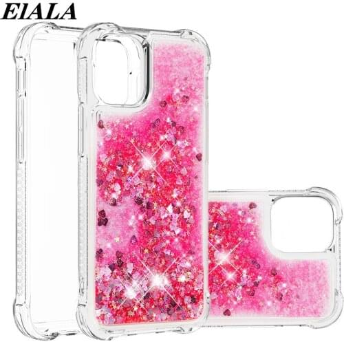 Shockproof Case for iPhone 12 mini 11 Pro Max XR XS 7 8Plus SE 2020 Quicksand Cover Glitter Durable Airbag Anti-knock Soft Cover