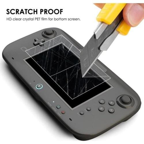 3pcs Clear Screen Protector Film For Nintendo Wii U Gamepad Remote Controller Anti-scratch Screen Protectors