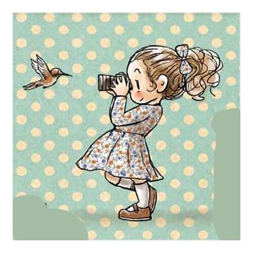 Girl Transparent Silicone Rubber Stamp Sheet Cling Scrapbooking DIY Cute Pattern Photo Album PaperCard Decor
