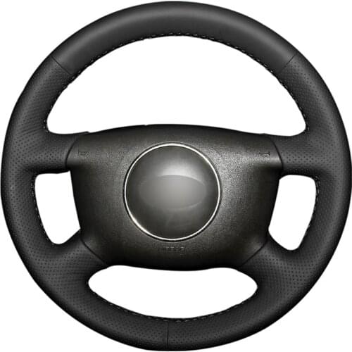 Hand-stitched PU Artificial Leather Steering Wheel Cover for Audi A4 1998 A6 1999-2004 A8 A8 L 1998-2001 Allroad 2001-2005