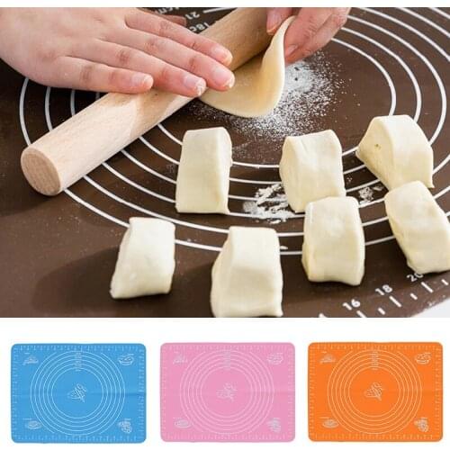 Silicone Non-Stick Silicone Thickening Mat Rolling Dough Liner Pad Pastries Cake Bakeware Paste Flour Table Sheet C66