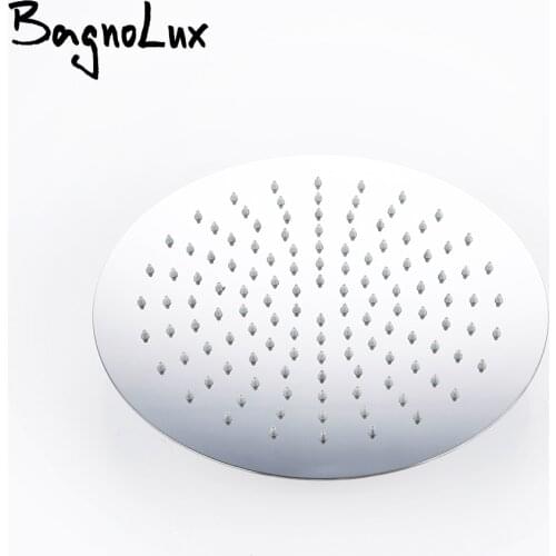 Bathroom Accessories 8''- 12" Round Stainless Steel Black Chrome Brushed Rose Gold Shower Bathroom Faucet Wall Rainshower Head