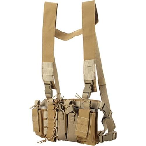 Tactical Airsoft Chest Rig Vest Front Waist Pouch Molle Army Military Hunting Vests Outdoor Paintball Combat Bag Accessories