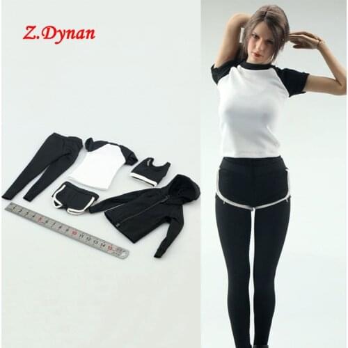 1/6 Female Clothes Set Yoga Clothing Fitness Wear Hoodie Sweatshirt Sweatpants Suit Accessory Model for 12'' Action Figure
