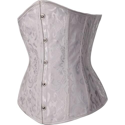 XS-XXL Sexy Corset Underbust Steel Boned Waist Cincher Gothic Corsets Bustiers Tops Plus Size Corpete Corselet Black White